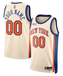 New York Knicks Nike Unisex 2025/26 City Edition Swingman Custom Jersey - Cream