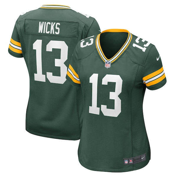 Dontayvion Wicks Green Bay Packers Nike Women's Game Jersey - Green