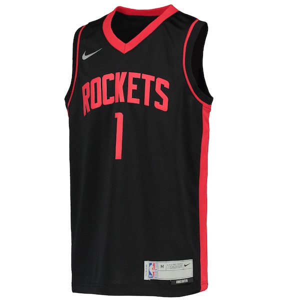 John Wall Houston Rockets Nike Youth 2020/21 Swingman Player Jersey - Earned Edition - Black - Image 2