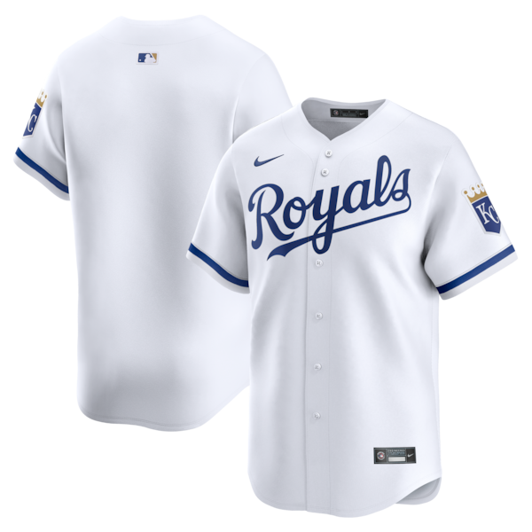 Kansas City Royals Nike Home Limited Jersey - White/Light Blue - Image 4