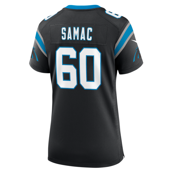 Nick Samac Carolina Panthers Nike Women's Team Game Jersey - Black - Image 3