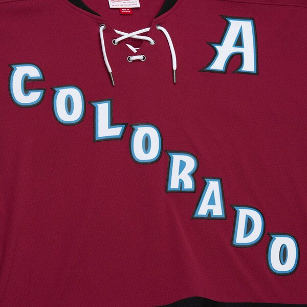Peter Forsberg Colorado Avalanche 2001/02 Alternate Captain Blue Line Player Jersey - Maroon - Image 6