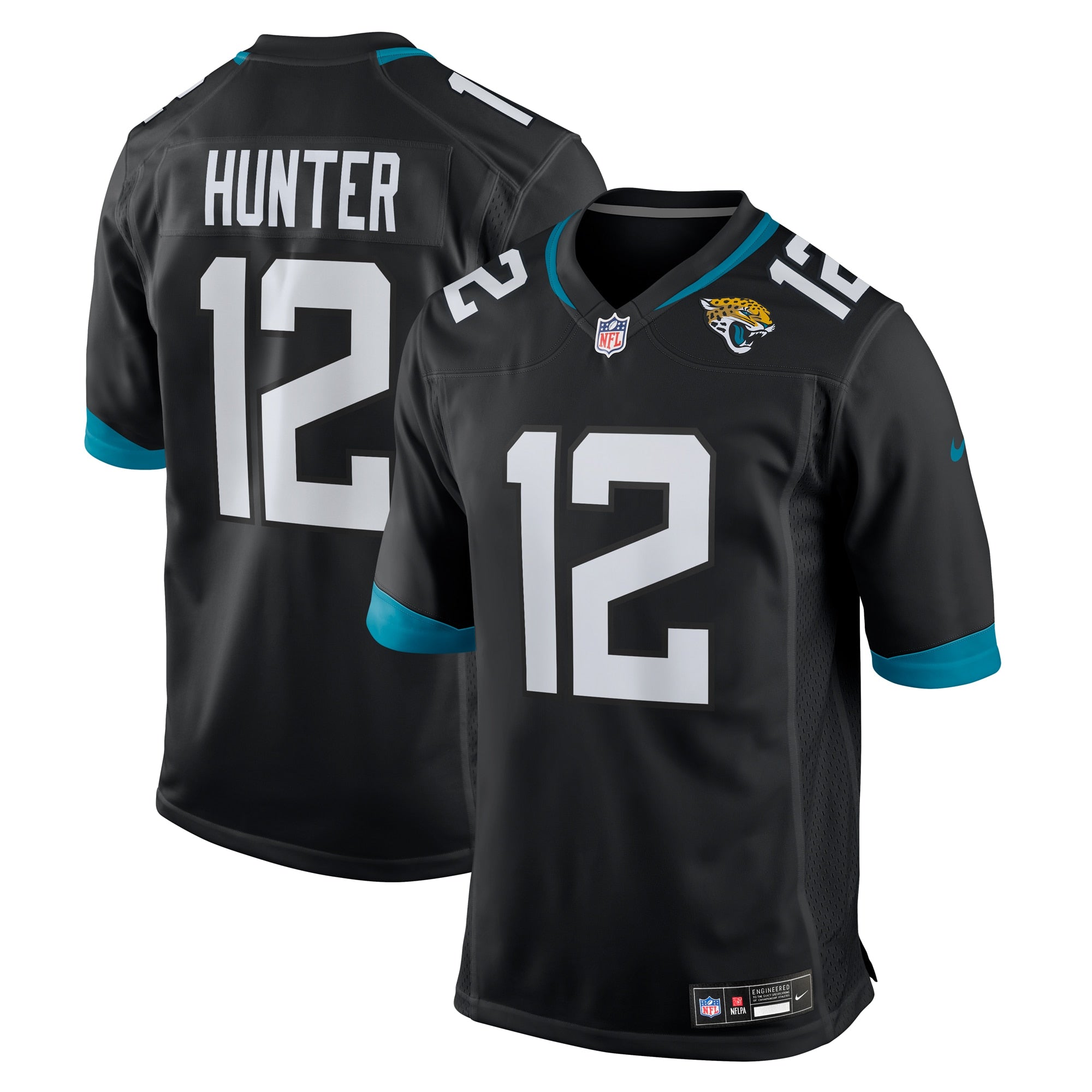Travis Hunter Jacksonville Jaguars Nike 2025 NFL Draft First Round Pick Game Jersey - Teal/Black/White - Image 10