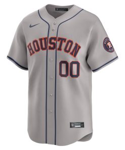 Alternative view of Houston Astros Nike Away Limited Custom Jersey - Gray