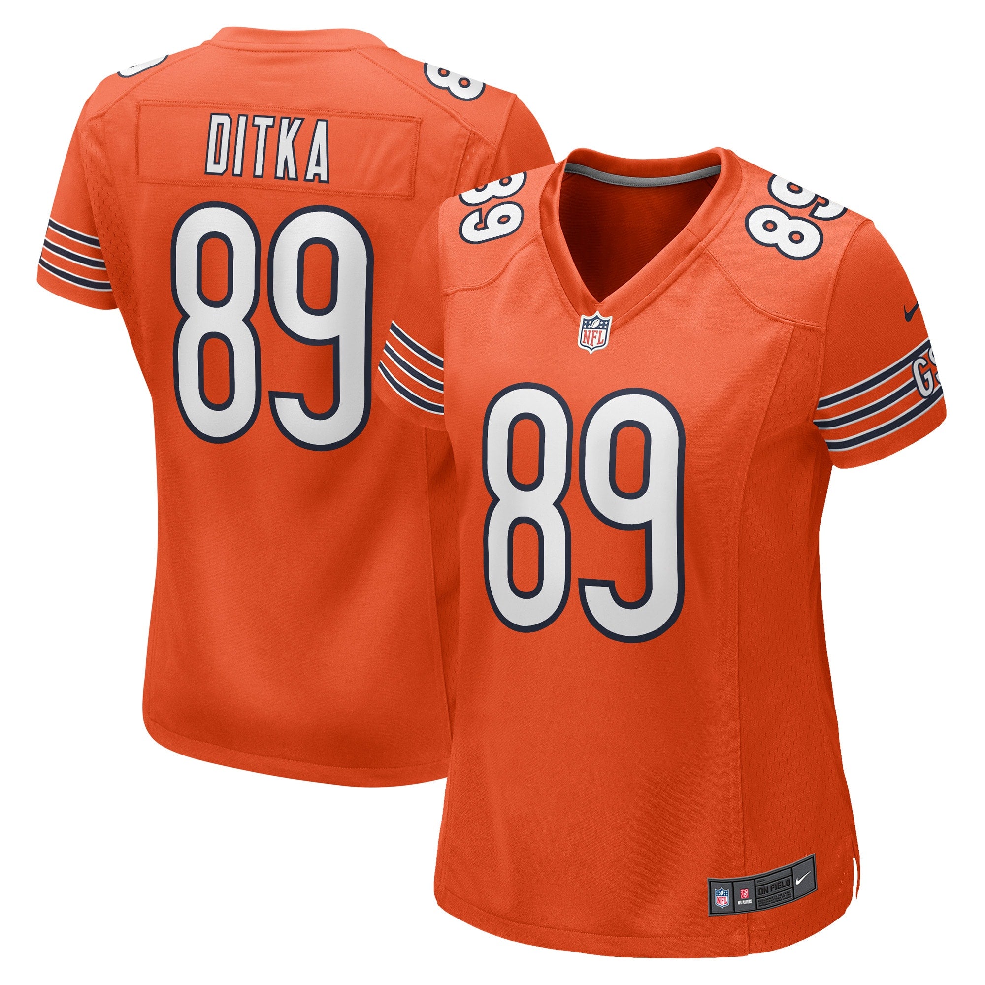 Mike Ditka Chicago Bears Nike Women's Game Retired Player Jersey - Navy/Orange - Image 6