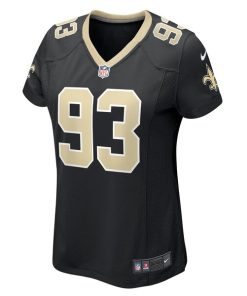 Alternative view of Nathan Shepherd New Orleans Saints Nike Women's Game Jersey - Black