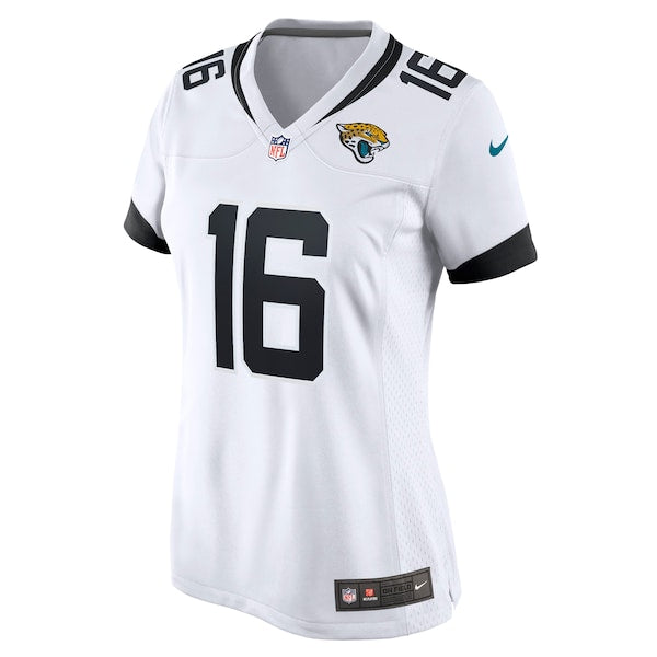 Trevor Lawrence Jacksonville Jaguars Nike Women's Game Jersey - White/Teal - Image 3