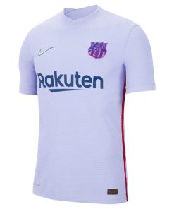 Alternative view of Pierre-Emerick Aubameyang Barcelona Nike 2021/22 Away Vapor Match Authentic Player Jersey - Purple