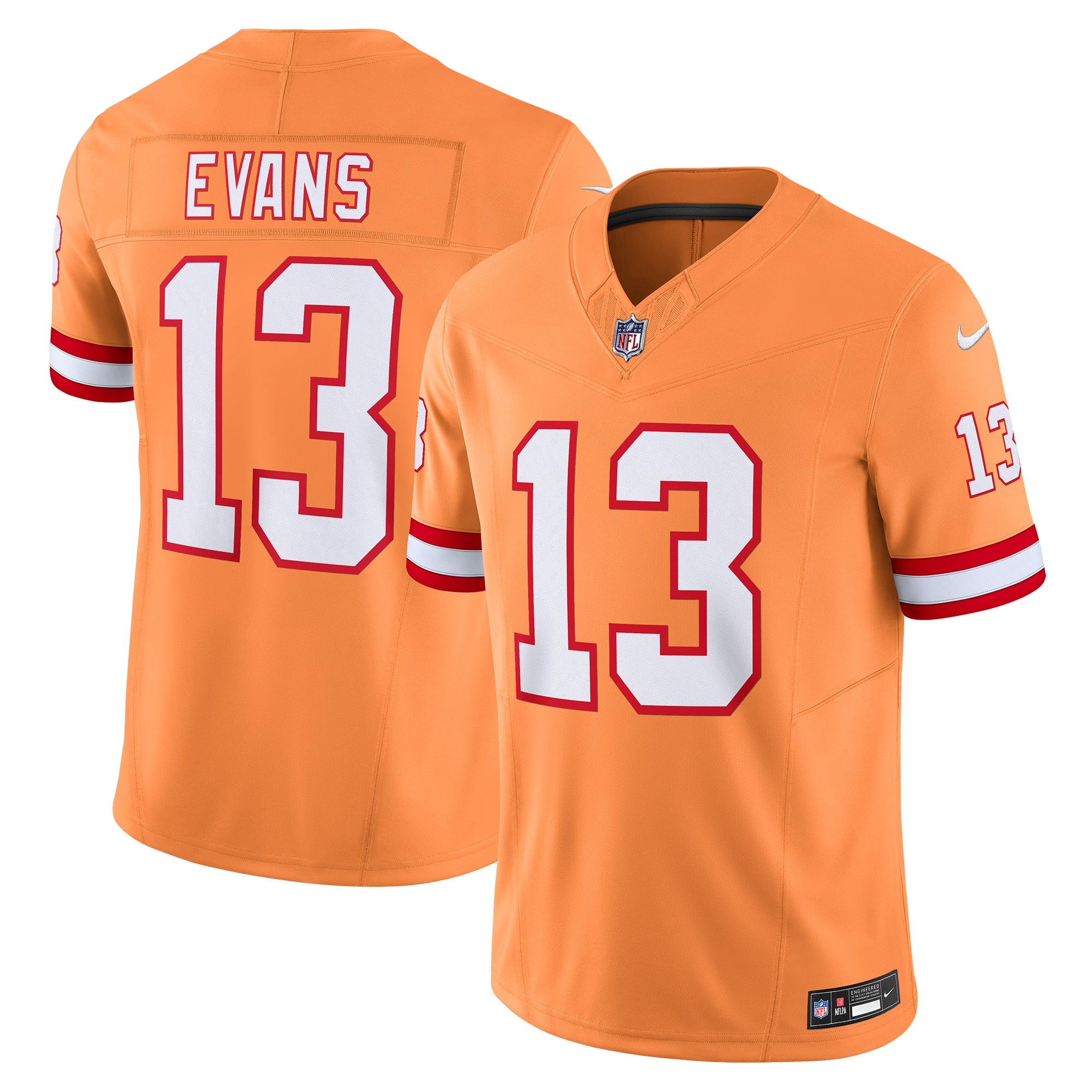 Mike Evans '76 Tampa Bay Buccaneers Nike Vapor F.U.S.E. Player Limited Jersey - White/Orange - Image 6