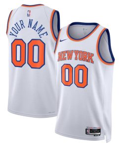 New York Knicks Nike Unisex Swingman Custom Jersey White - Association Edition/Blue