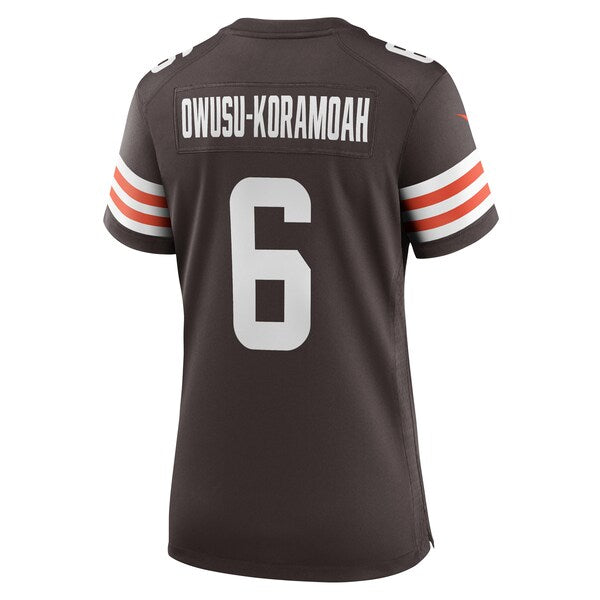 Jeremiah Owusu-Koramoah Cleveland Browns Nike Women's Team Game Jersey - Brown - Image 3