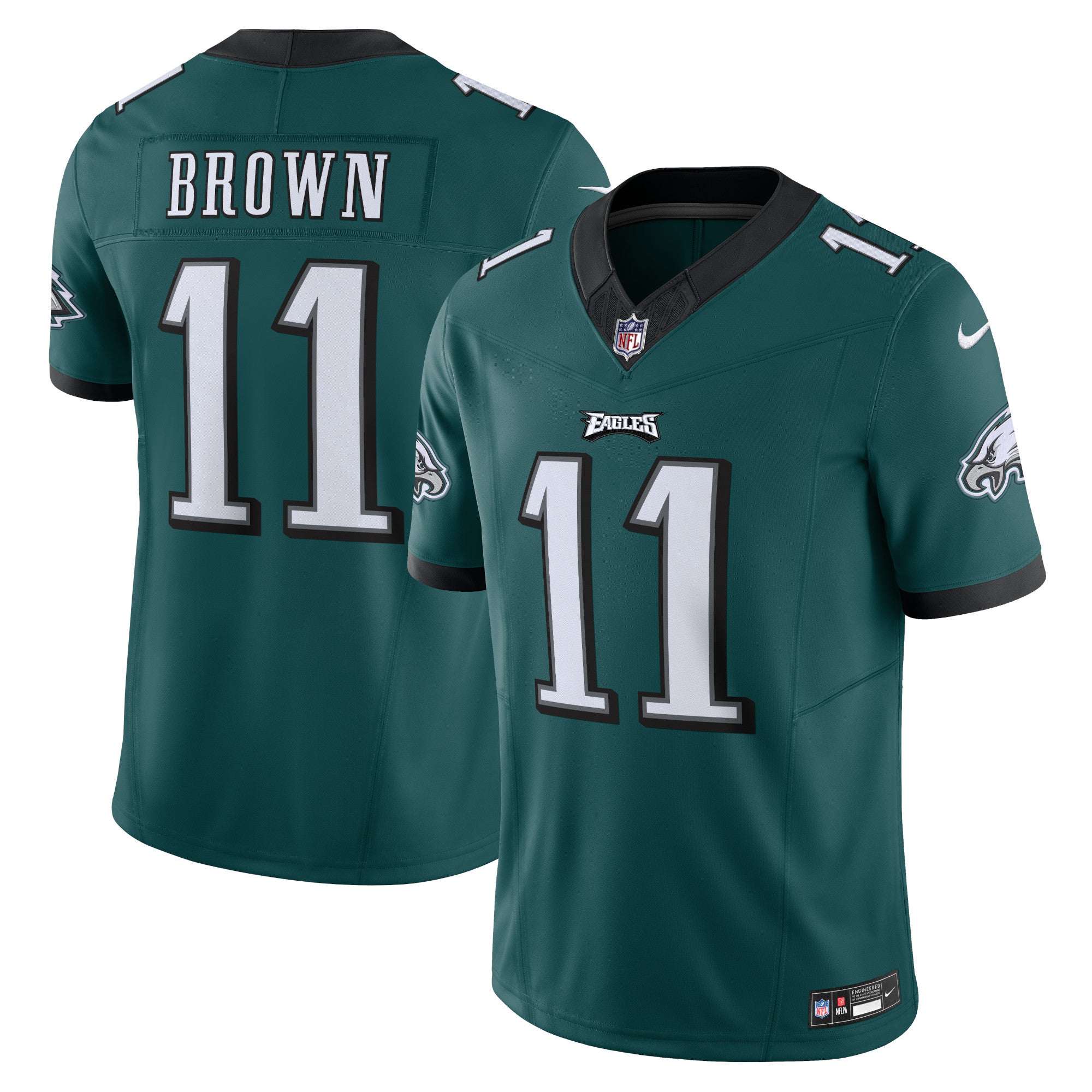 A.J. Brown Philadelphia Eagles Nike Vapor F.U.S.E. Limited Jersey - Kelly Green/Green - Image 6