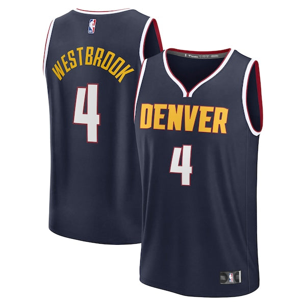 Russell Westbrook Denver Nuggets Fast Break Replica Player Jersey - Icon Edition - Navy