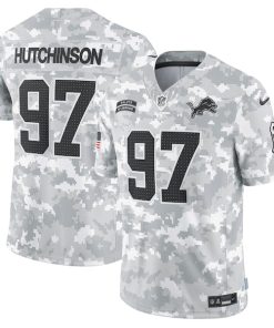 Aidan Hutchinson Detroit Lions Nike 2024 Salute to Service Limited Jersey - Arctic Camo