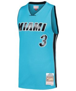 Alternative view of Dwyane Wade Miami Heat Hardwood Classics 2005/06 Tropical Swingman Jersey - Blue