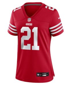Alternative view of Deion Sanders San Francisco 49ers Nike Women's Retired Player Game Jersey - Scarlet