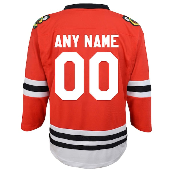 Chicago Blackhawks Youth Replica Custom Jersey - Red - Image 3