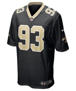 Alternative view of Nathan Shepherd New Orleans Saints Nike Game Jersey - Black