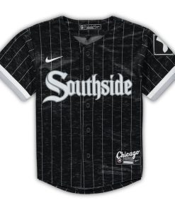 Alternative view of Tim Anderson Chicago White Sox Nike Preschool City Connect Script Replica Jersey - Black