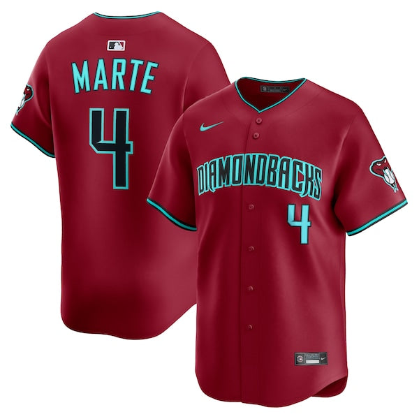 Ketel Marte Arizona Diamondbacks Nike Alternate 2 Limited Player Jersey - Red/Black - Image 2