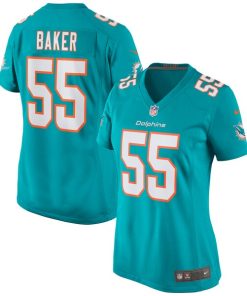 Jerome Baker Miami Dolphins Nike Women's Game Jersey - Aqua