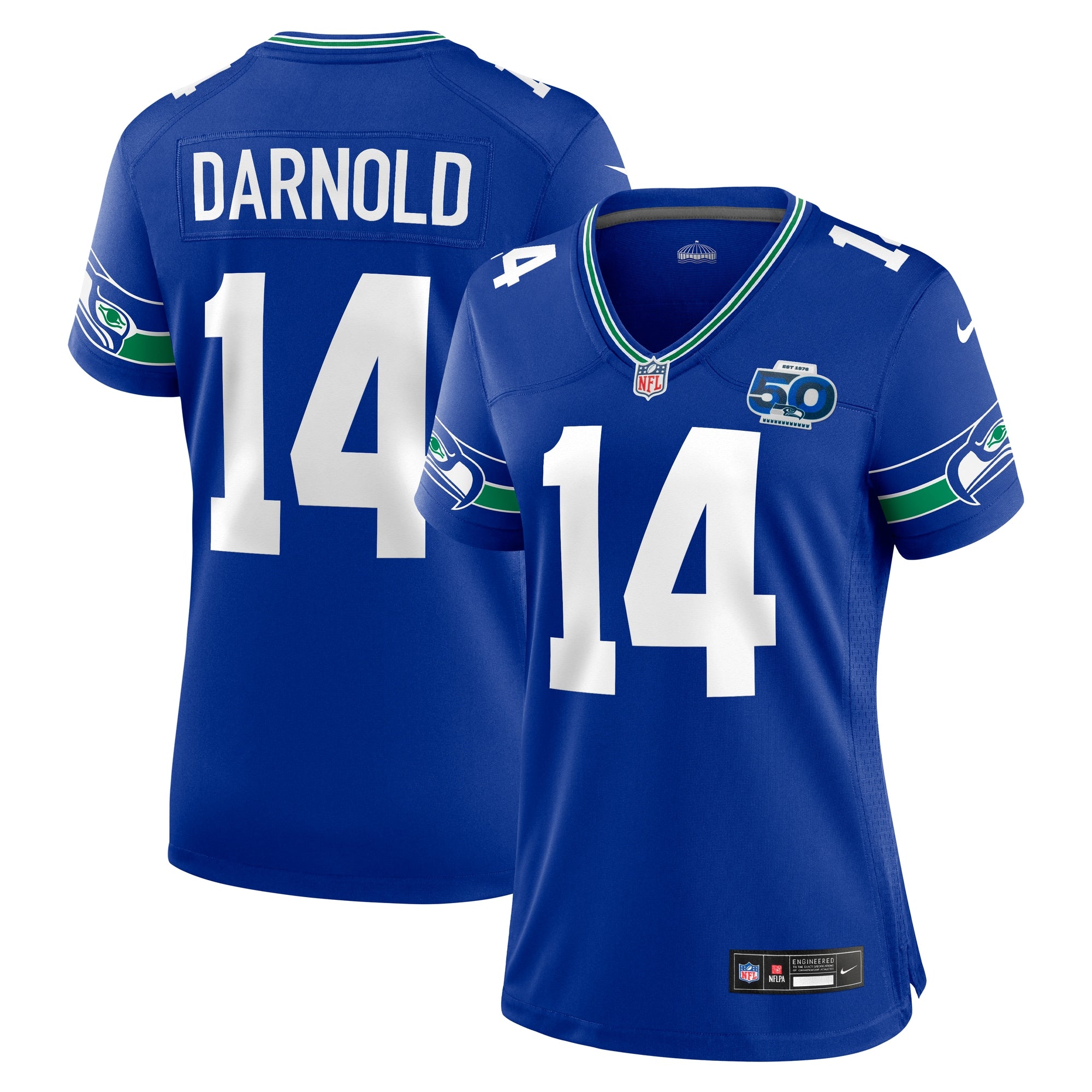 Sam Darnold Seattle Seahawks Nike Women's Team 50th Season Game Jersey - College Navy/Royal - Image 6