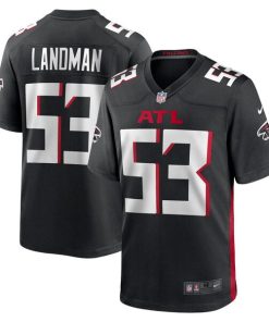 Nate Landman Atlanta Falcons Nike Team Game Jersey -  Black