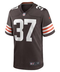 Alternative view of D'Anthony Bell Cleveland Browns Nike Game Player Jersey - Brown