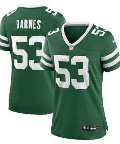 Zaire Barnes New York Jets Nike Women's Team Game Jersey - Legacy Green