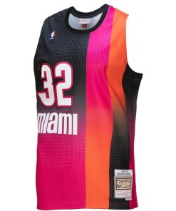 Alternative view of Shaquille O'Neal Miami Heat 2005/06 Hardwood Classics Fadeaway Swingman Player Jersey - Pink/Black
