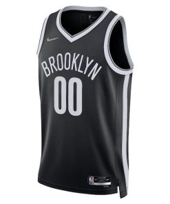 Alternative view of Brooklyn Nets Nike 2021/22 Diamond Swingman Custom Jersey - Icon Edition - Black