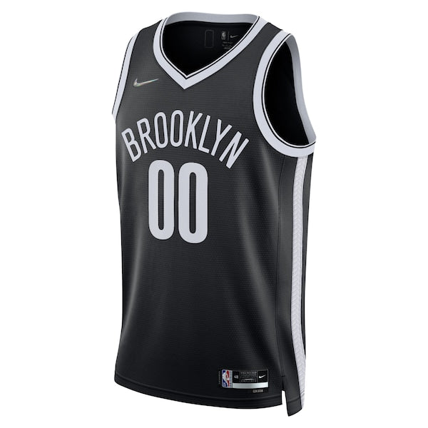 Brooklyn Nets Nike 2021/22 Diamond Swingman Custom Jersey - Icon Edition - Black - Image 2