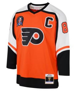 Alternative view of Eric Lindros Philadelphia Flyers Youth 1996-97 Blue Line Player Jersey - Orange