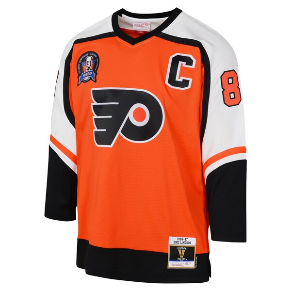 Eric Lindros Philadelphia Flyers Youth 1996-97 Blue Line Player Jersey - Orange - Image 2