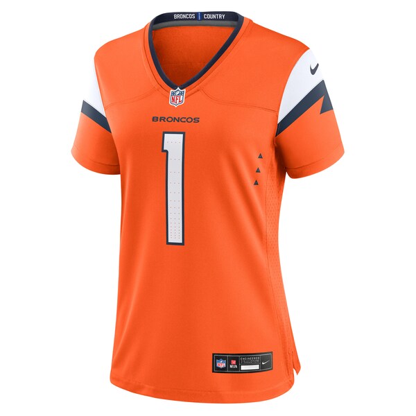 Number 1 Bride Denver Broncos Nike Women's Game Jersey - Orange - Image 2