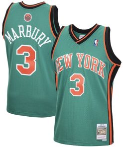 Stephon Marbury New York Knicks 2001/02 Hardwood Classics Swingman Jersey - Green
