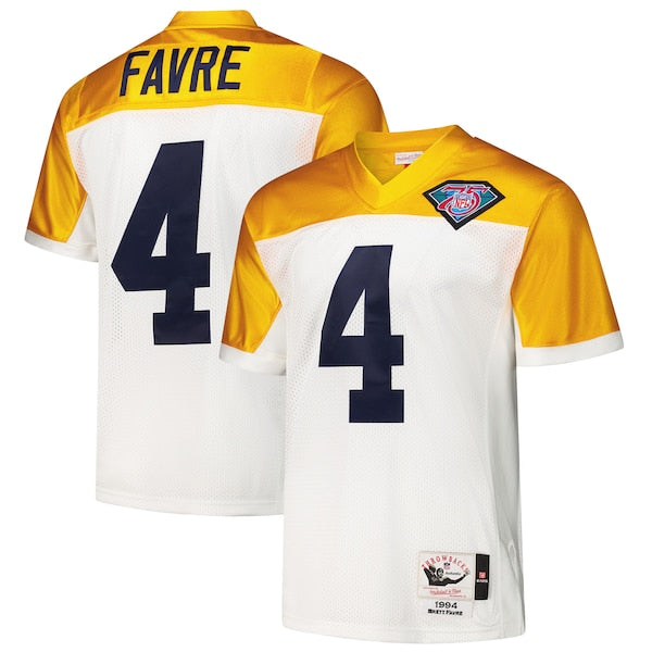 Brett Favre Green Bay Packers 1994 Authentic Throwback Retired Player Jersey - White