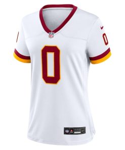 Alternative view of Mike Sainristil Washington Commanders Nike Women's Game Super Bowl Era Jersey - White