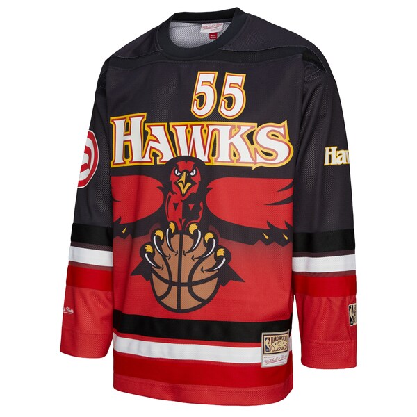 Dikembe Mutombo Atlanta Hawks Unisex Maxxed Out Fashion Hockey Jersey - Red - Image 2