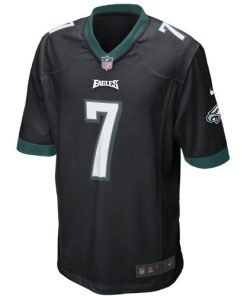 Alternative view of Michael Vick Atlanta Falcons Nike Throwback Game Limited Jersey - Black