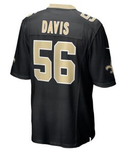 Alternative view of Demario Davis New Orleans Saints Nike  Game Jersey -  Black