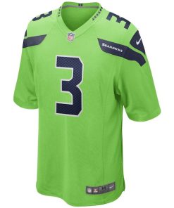 Alternative view of Russell Wilson Seattle Seahawks Nike Alternate Game Jersey - Neon Green