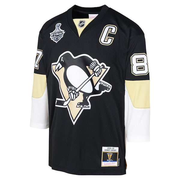 Sidney Crosby Pittsburgh Penguins Youth 2008 Blue Line Player Jersey - Black - Image 2