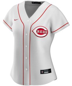 Alternative view of Cincinnati Reds Nike Women's Home Replica Custom Jersey - White