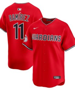 Alternative view of Jose Ramirez Cleveland Guardians Nike Alternate Limited Jersey - Red/White
