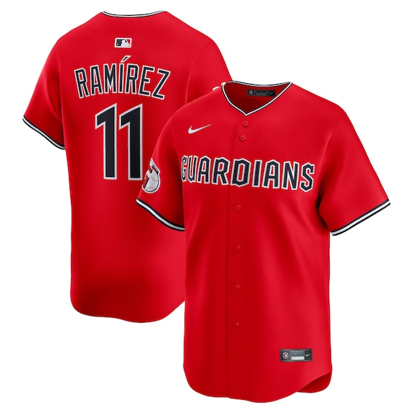 Jose Ramirez Cleveland Guardians Nike Alternate Limited Jersey - Red/White - Image 2