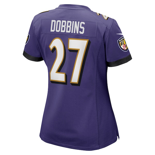 J.K. Dobbins Baltimore Ravens Nike Women's Game Jersey - Purple - Image 3