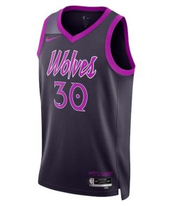 Alternative view of Julius Randle Minnesota Timberwolves Nike Unisex 2025/26 Swingman Jersey - Purple - City Edition