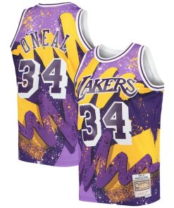 Shaquille O'Neal Los Angeles Lakers Hardwood Classics 1996/97 Hyper Hoops Swingman Jersey - Purple
