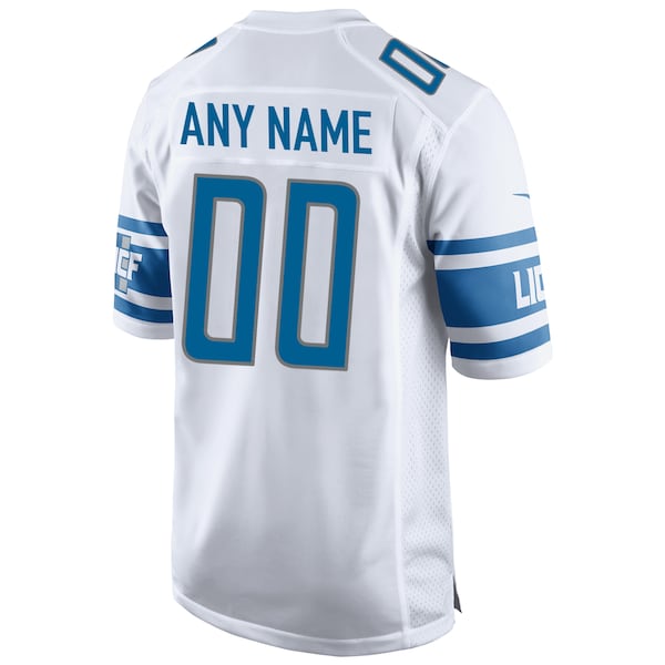 Detroit Lions Nike Custom Game Jersey - White - Image 3